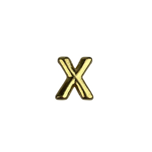 LX - Letra X Dourada para Calcinha Personalizável